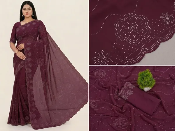 Deep_Wine_Vichitra_Premium_Saree_For_Women