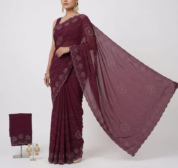 Deep_Wine_Vichitra_Premium_Saree_For_Women