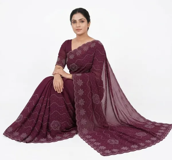 Deep_Wine_Vichitra_Premium_Saree_For_Women