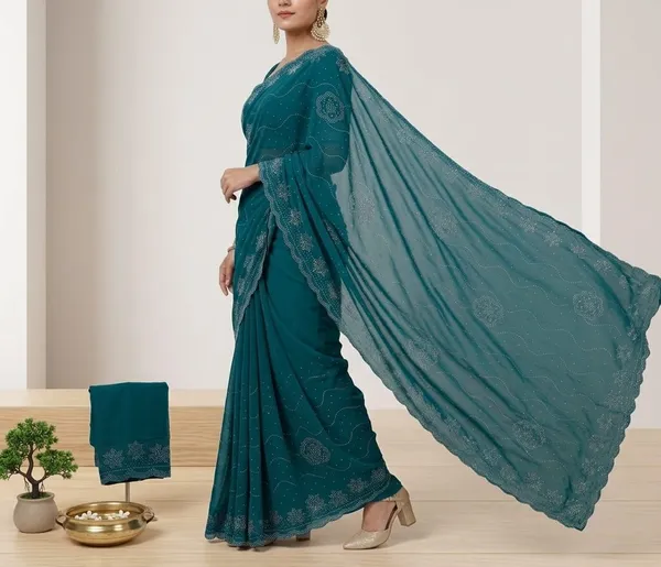 Teal_Vichitra_Premium_Saree_For_Women