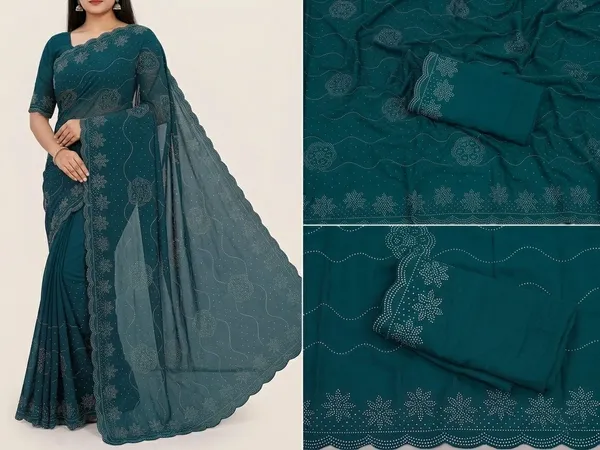 Teal_Vichitra_Premium_Saree_For_Women