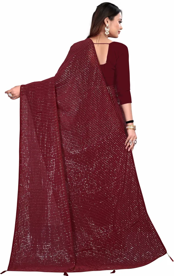 Maroon_Georgette_Premium_Saree_For_Women