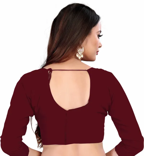 Maroon_Georgette_Premium_Saree_For_Women