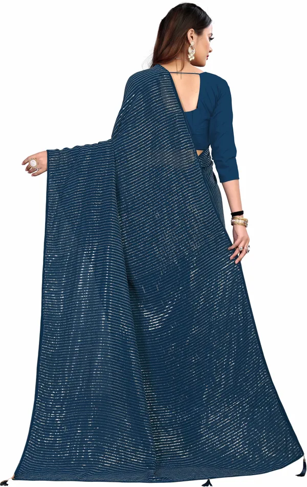 Blue_Georgette_Premium_Saree_For_Women