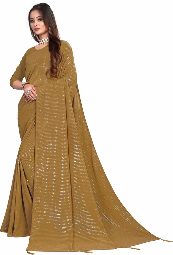 Yellow_Georgette_Premium_Saree_For_Women