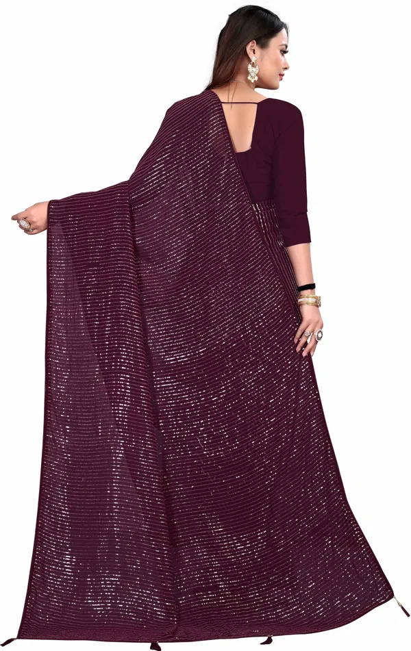 Maroon_Georgette_Premium_Saree_For_Women