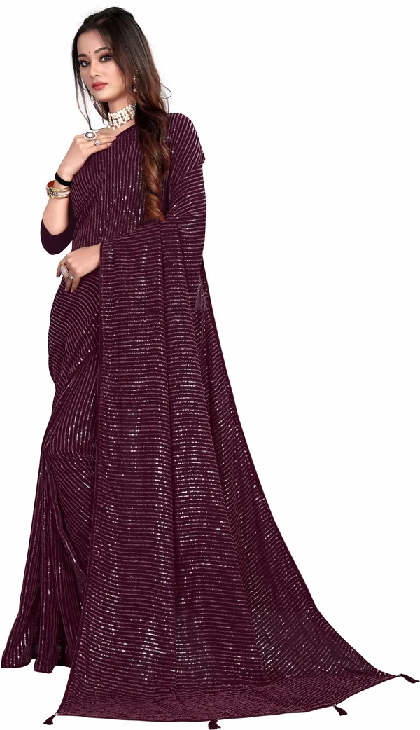 Maroon_Georgette_Premium_Saree_For_Women