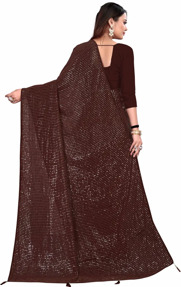 Brown_Georgette_Premium_Saree_For_Women