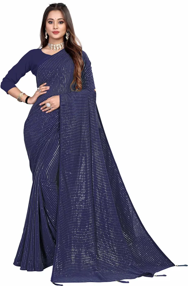 Blue_Georgette_Premium_Saree_For_Women