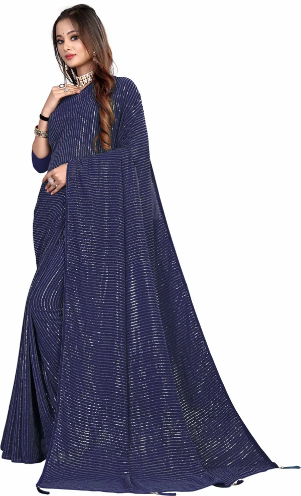 Blue_Georgette_Premium_Saree_For_Women
