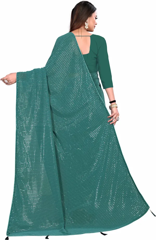 Green_Georgette_Premium_Saree_For_Women