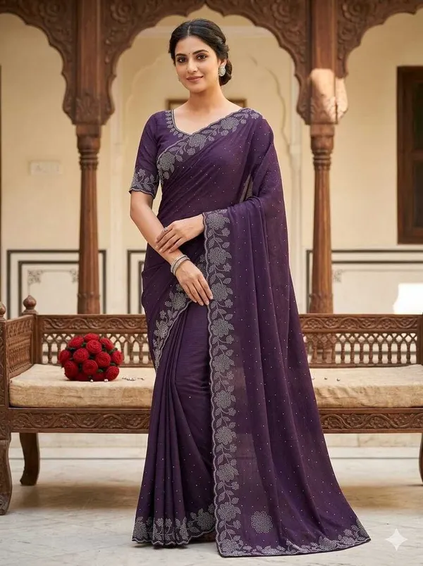 Purple_Chiffon_Premium_Saree_For_Women
