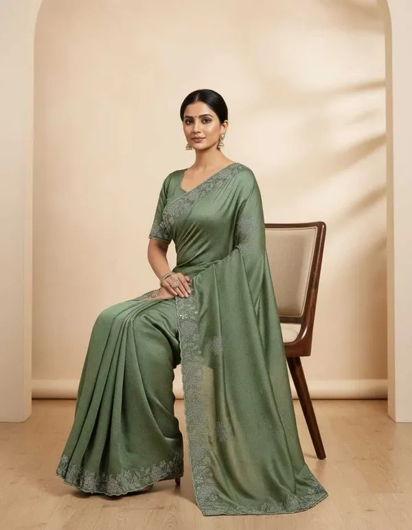 Green_Chiffon_Premium_Saree_For_Women