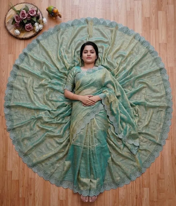 Green_Satin_Premium_Saree_For_Women