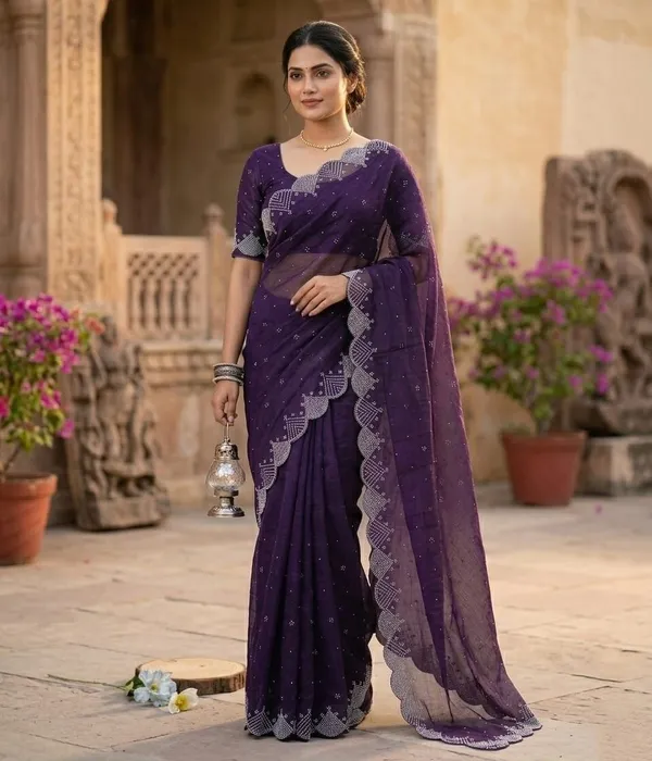Purple_Satin_Premium_Saree_For_Women
