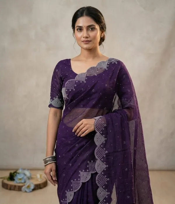 Purple_Satin_Premium_Saree_For_Women