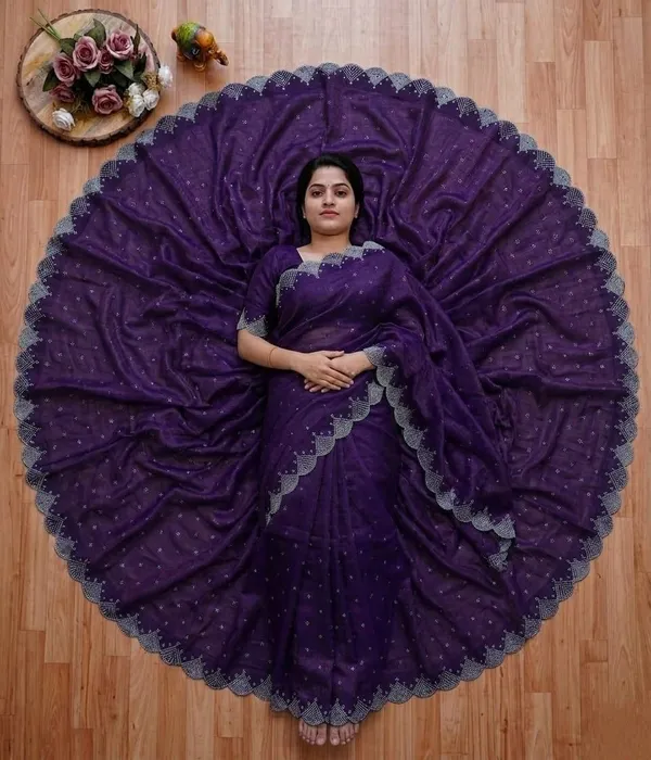 Purple_Satin_Premium_Saree_For_Women