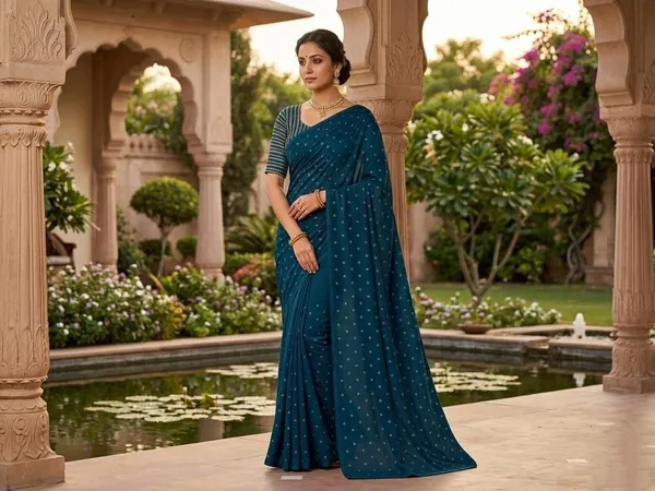 Blue_Jacquard_Premium_Saree_For_Women