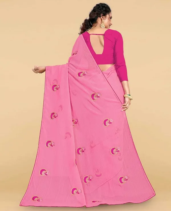 Pink_Polyester_Premium_Saree_For_Women