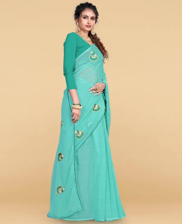 Light_Blue_Jacquard_Premium_Saree_For_Women