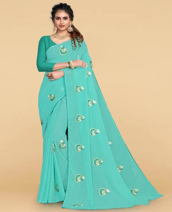 Light_Blue_Jacquard_Premium_Saree_For_Women