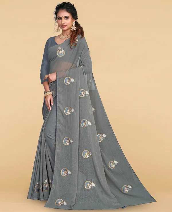Grey_Jacquard_Premium_Saree_For_Women