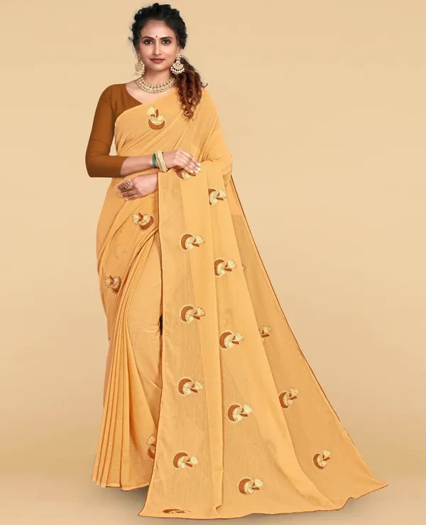 Yellow_Polyester_Premium_Saree_For_Women