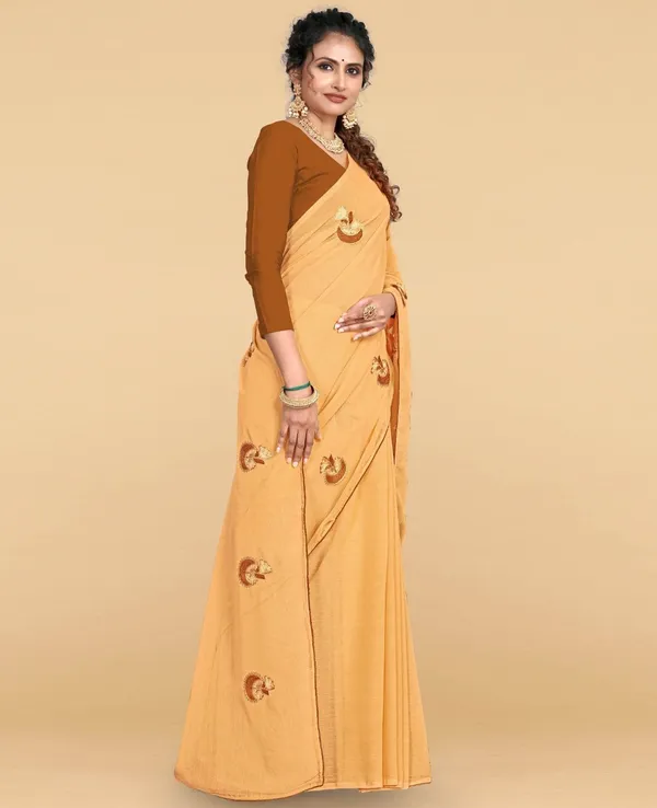 Yellow_Polyester_Premium_Saree_For_Women