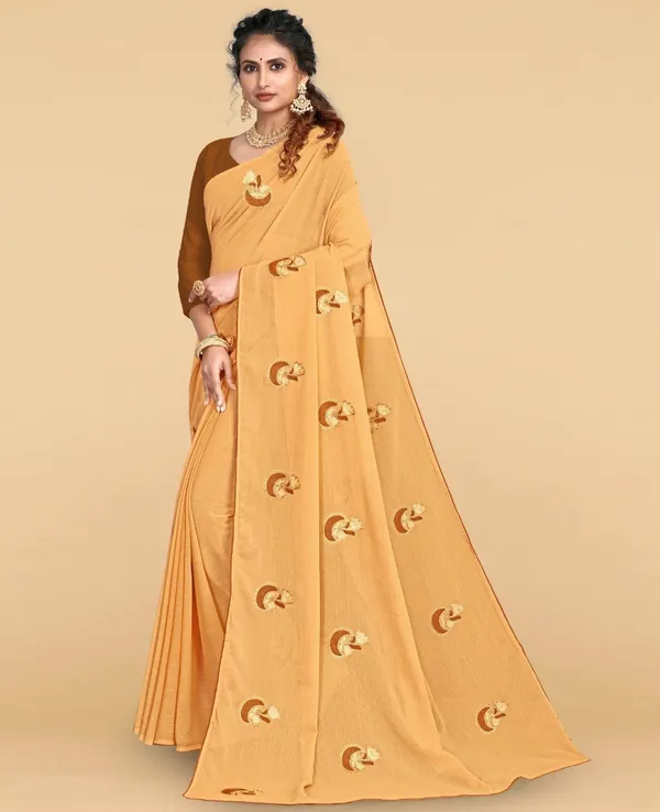 Yellow_Polyester_Premium_Saree_For_Women