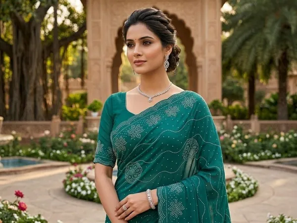 Green_Chiffon_Premium_Saree_For_Women