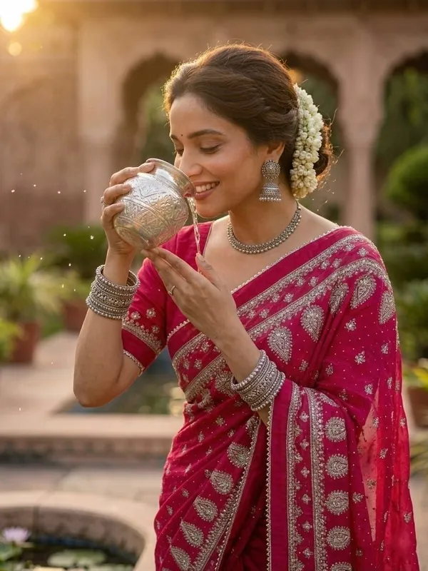 Pink_Georgette_Premium_Saree_For_Women