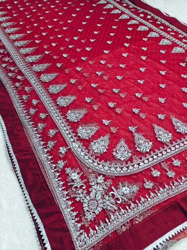 Red_Georgette_Premium_Saree_For_Women
