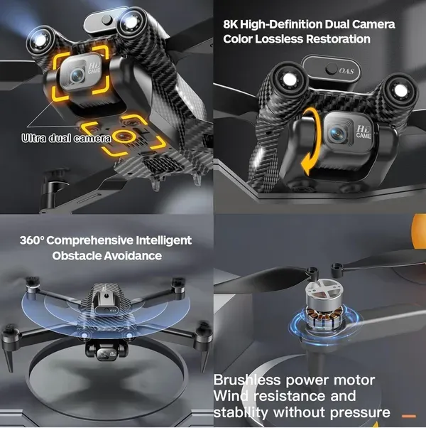 1080p_4k_Foldable_Wifi_Quadcopter_Drone_Black