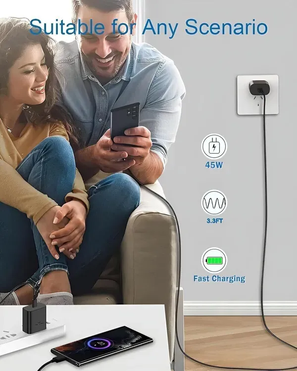 45w_Single_Port_Fast_Charging_Mobile_Charger_Black