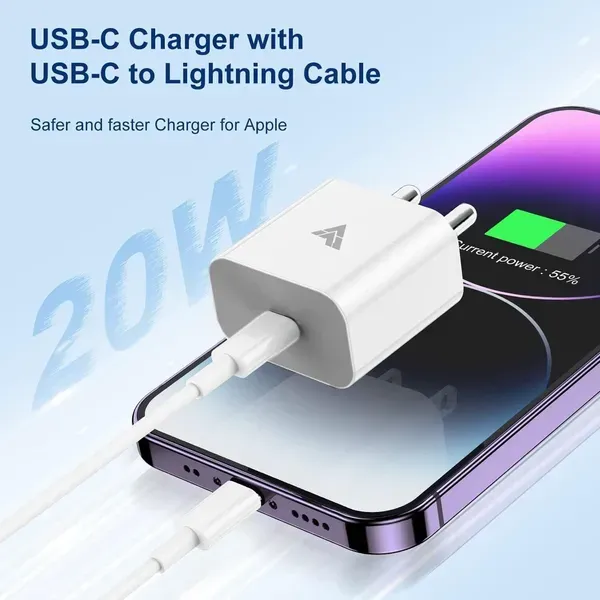 20w_Single_Port_Fast_Mobile_Charger_With_Detachable_Cable