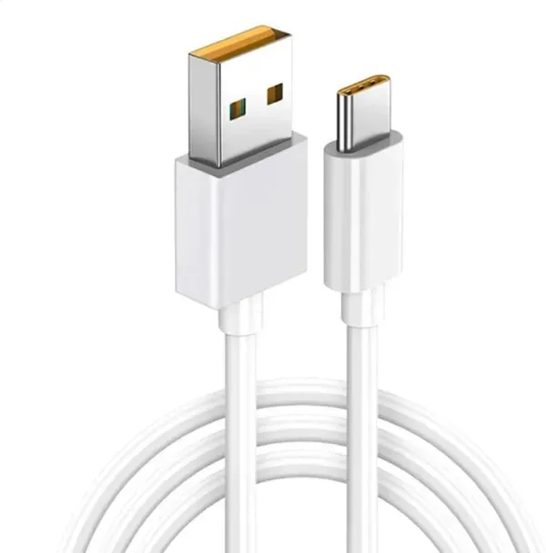White_80w_Usb_To_Type_C_Supervooc_Fast_Charging_Cable_1m_Pack_Of_2