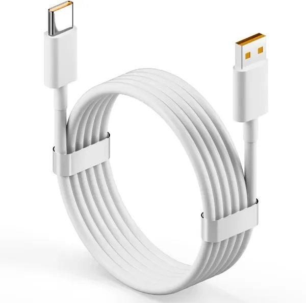 White_80w_Usb_To_Type_C_Fast_Charging_Cable_1m_Pack_Of_2
