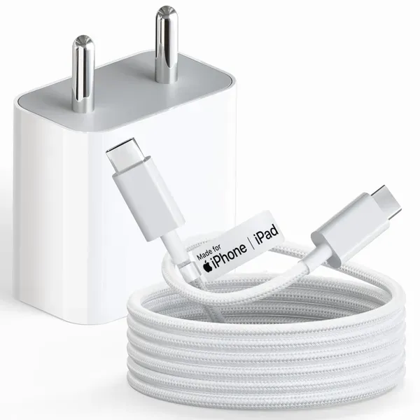 20w_Usb_C_Fast_Charger_With_Type_C_To_Type_C_Braided_Cable_Mfi_Certified_More