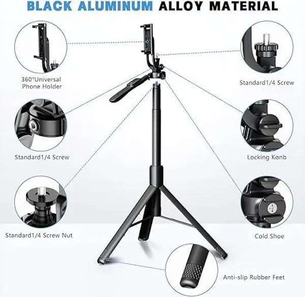 Aluminium_Long_Selfie_Stick_With_Tripod_Kit_Black