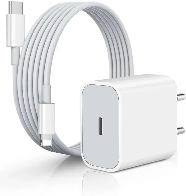 White_20w_Single_Port_Fast_Charger_With_Cable