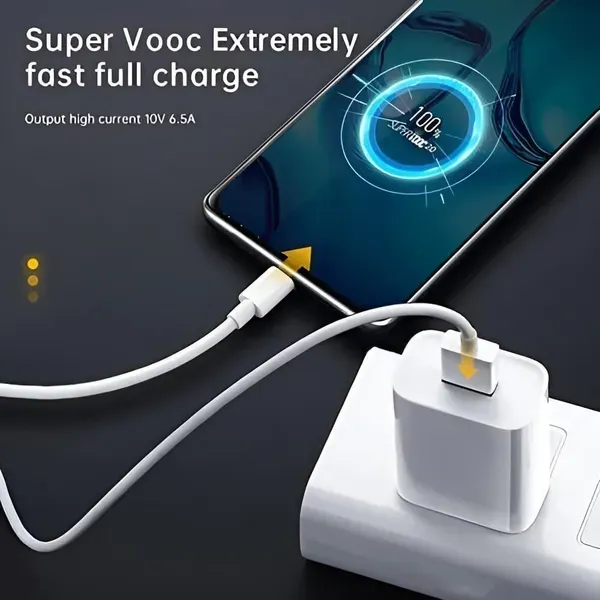 80w_Supervooc_Usb_To_Type_C_Fast_Charging_Cable_White