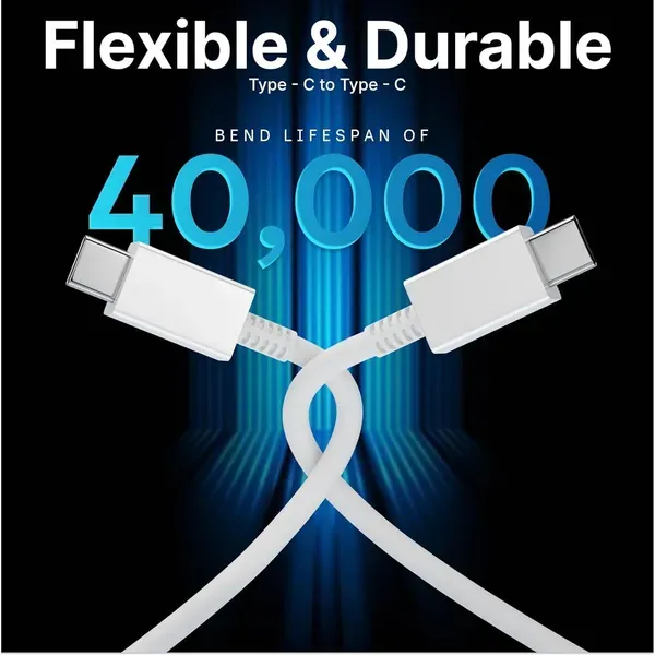 25w_Type_C_To_Type_C_Fast_Charging_Cable_1m_White_Pack_Of_2