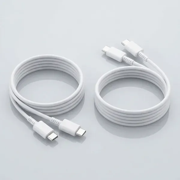 White_Usb_Type_C_To_Type_C_Data_And_Charging_Cable_1_2m_Pack_Of_2