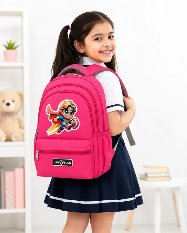 Pink_Polyester_School_Backpack_For_Girls