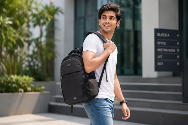 Black_Polyester_Laptop_Backpack_For_Unisex