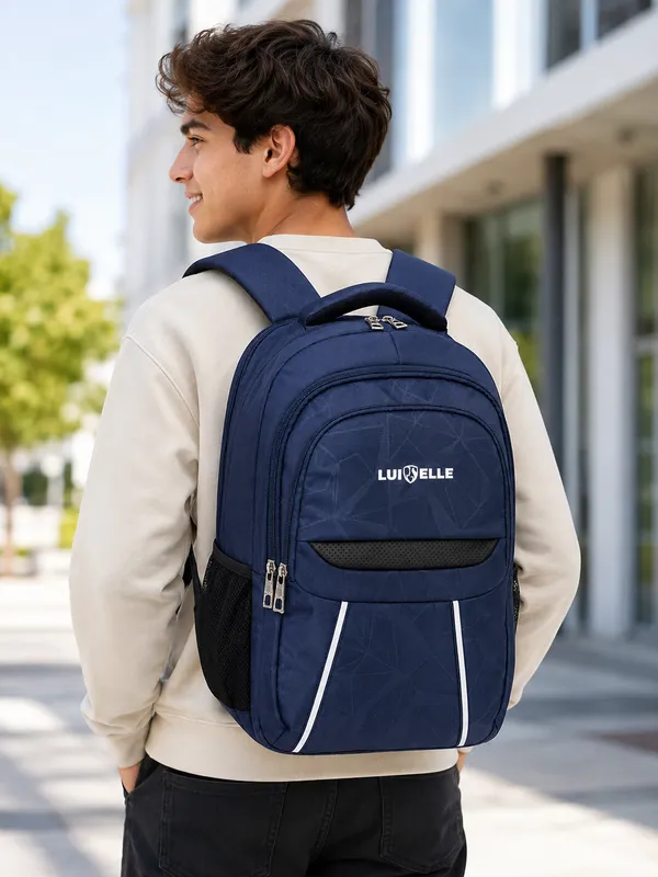 Navy_Blue_Polyster_Fabric_college_bag_For_Unisex
