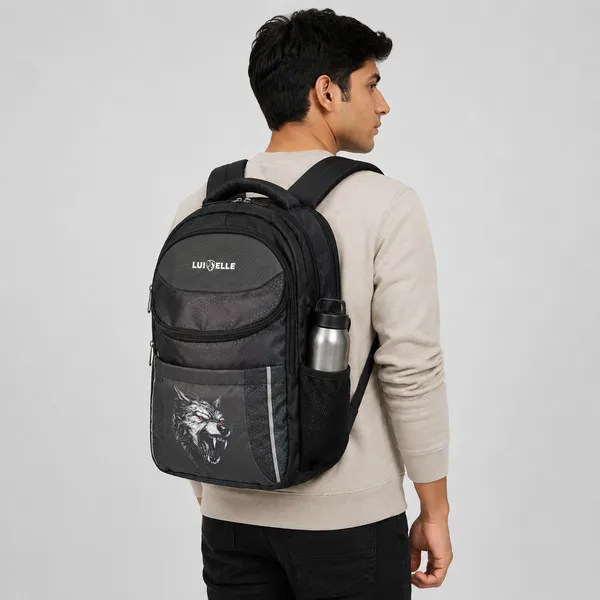 Black_Polyester_Laptop_Backpack_For_Unisex