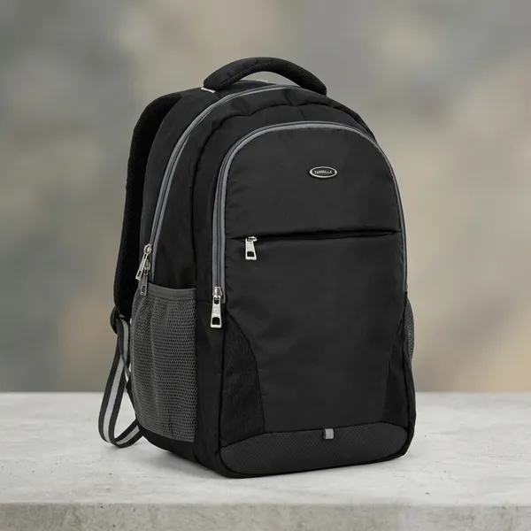 Black_Polyester_Laptop_Backpack_For_Unisex