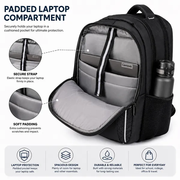 Black_Polyester_Laptop_Backpack_For_Unisex
