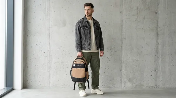 Black_&_Tan_Polyester_Laptop_Backpack_For_Unisex